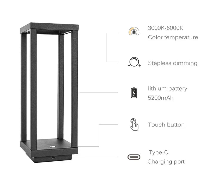 Drahtlose LED-Touchsensor-Tischlampe