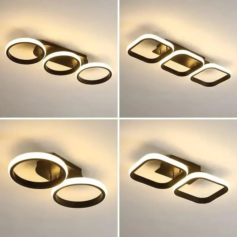 Moderner LED Ring Kronleuchter – Minimalistische Deckenleuchte für Wohnzimmer und Essbereich