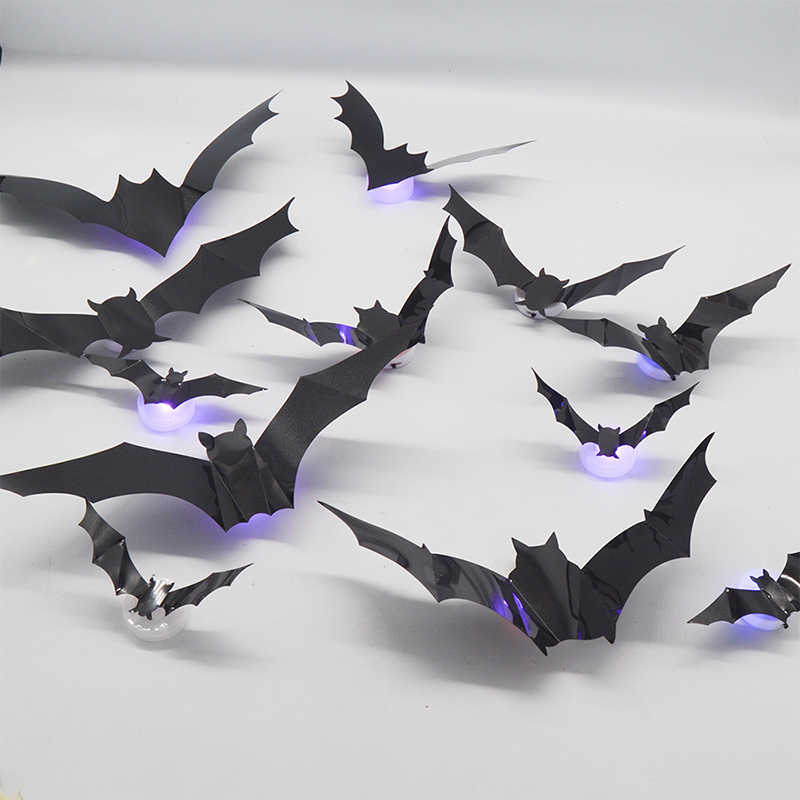 3D Fledermaus LED Wanddekoration — Machen Sie Ihr Zuhause zur gruseligsten Halloween-Bühne mit lebensechten Flugillusionen!