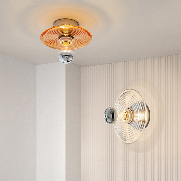 Moderne Wellen-Deckenleuchte – Elegantes Glaslicht für Wohnzimmer oder Schlafzimmer