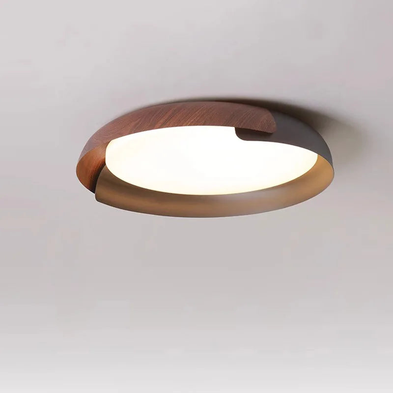 Moderne Deckenleuchte mit Holzoptik – Stilvolle LED-Beleuchtung für das Wohnzimmer