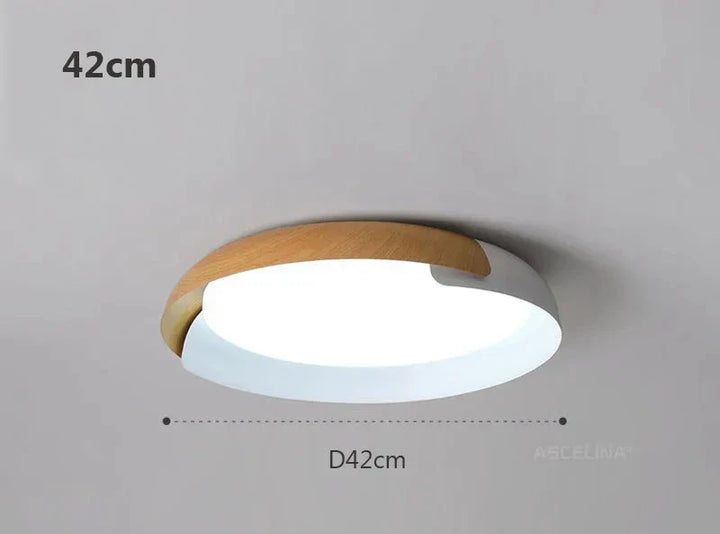 Moderne Deckenleuchte mit Holzoptik – Stilvolle LED-Beleuchtung für das Wohnzimmer