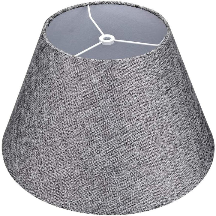 Mittlerer Lampenschirm, Fassstofflampenschirm für Tischlampe und Stehlampe, 7x13x7,8 Zoll, natürlich belüftetes Leinen, handgefertigt, Spinne (weiß)