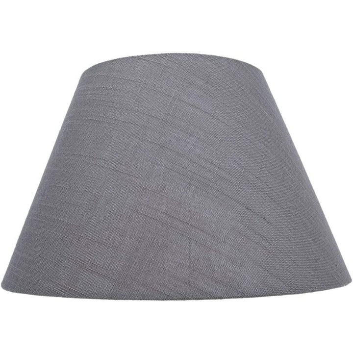 Mittlerer Lampenschirm, Fassstofflampenschirm für Tischlampe und Stehlampe, 7x13x7,8 Zoll, natürlich belüftetes Leinen, handgefertigt, Spinne (weiß)