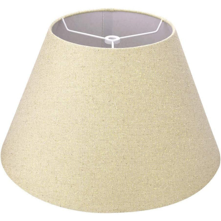 Mittlerer Lampenschirm, Fassstofflampenschirm für Tischlampe und Stehlampe, 7x13x7,8 Zoll, natürlich belüftetes Leinen, handgefertigt, Spinne (weiß)