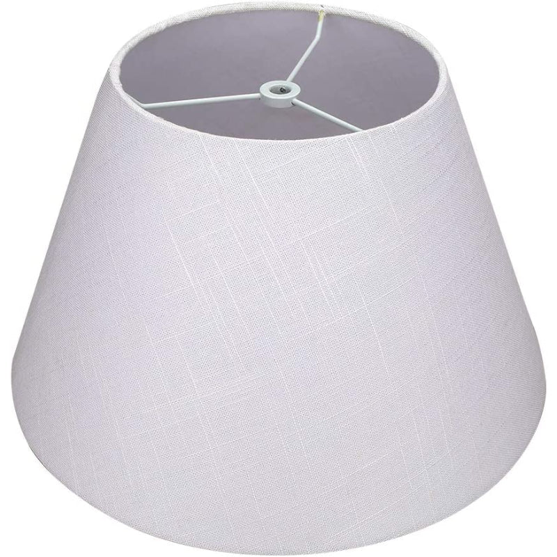 Mittlerer Lampenschirm, Fassstofflampenschirm für Tischlampe und Stehlampe, 7x13x7,8 Zoll, natürlich belüftetes Leinen, handgefertigt, Spinne (weiß)