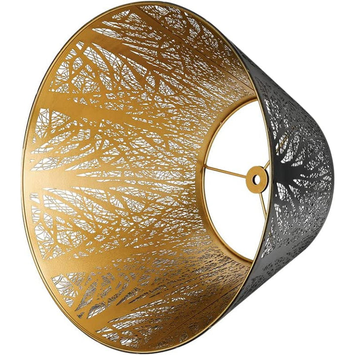 Mittlerer Lampenschirm, Fassstofflampenschirm für Tischlampe und Stehlampe, 7x13x7,8 Zoll, natürlich belüftetes Leinen, handgefertigt, Spinne (weiß)