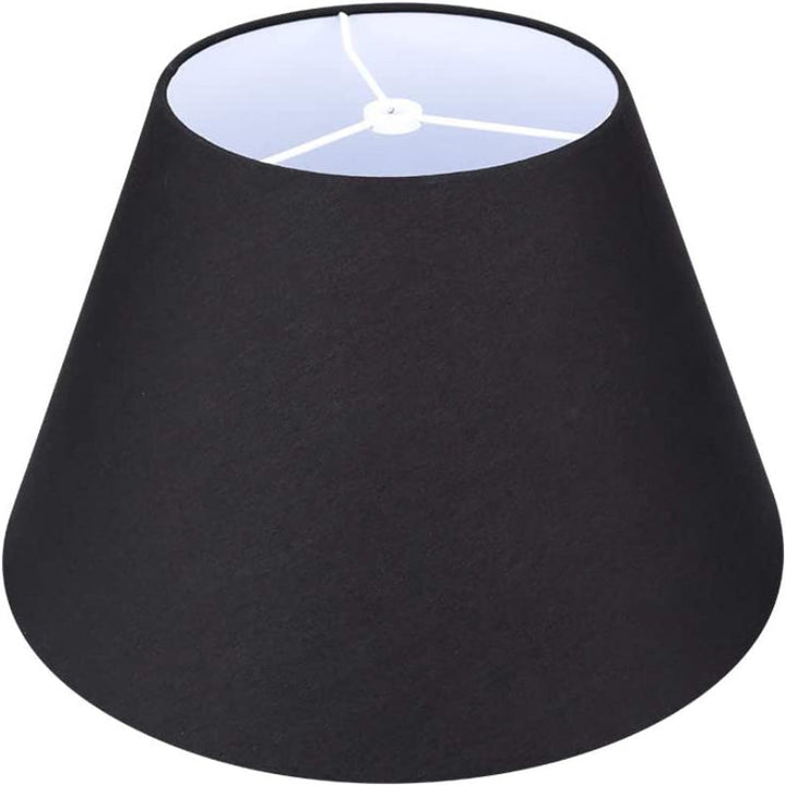Mittlerer Lampenschirm, Fassstofflampenschirm für Tischlampe und Stehlampe, 7x13x7,8 Zoll, natürlich belüftetes Leinen, handgefertigt, Spinne (weiß)