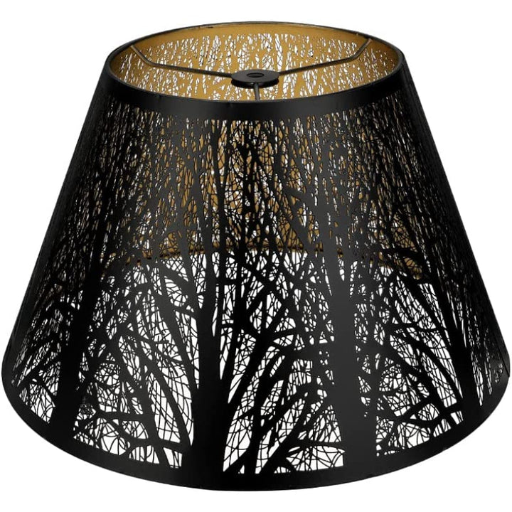 Mittlerer Lampenschirm, Fassstofflampenschirm für Tischlampe und Stehlampe, 7x13x7,8 Zoll, natürlich belüftetes Leinen, handgefertigt, Spinne (weiß)