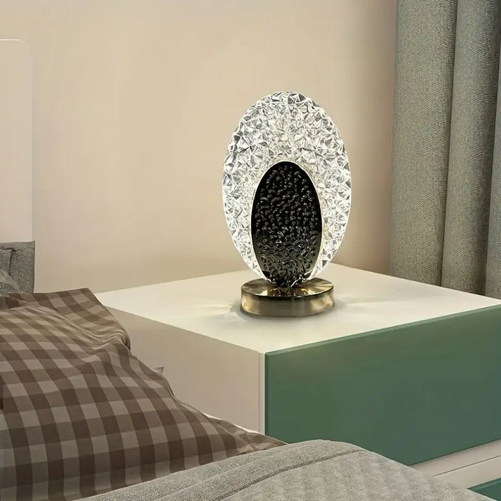 Moderne & Luxuriöse Pfauen-Tischlampe - CrystalGlow