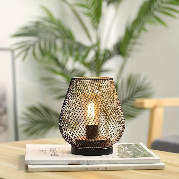 RusticMesh Tischlampen-Set Industrieller Stil und Atmosphärische Beleuchtung