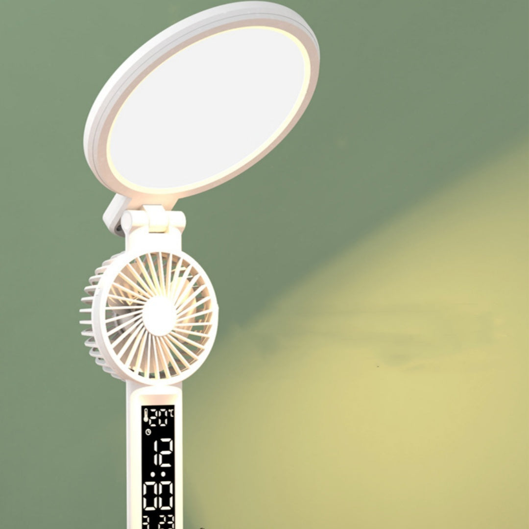 LED-Tischlampe mit Uhr und USB.