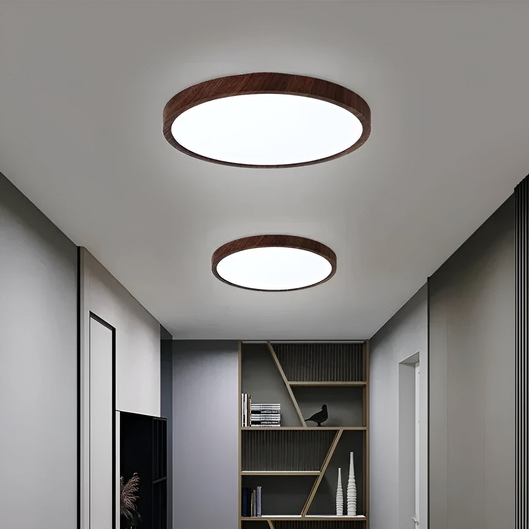 GrainGlow Licht - Modern Ultra-Dünne Holz Deckenleuchte