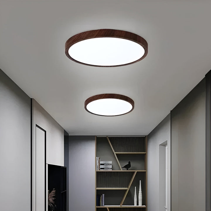 GrainGlow Licht - Modern Ultra-Dünne Holz Deckenleuchte