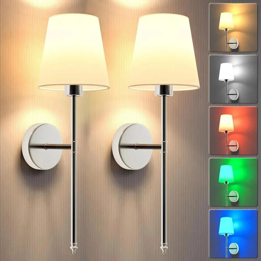 Drahtlose Wandlichter, 2er-Pack