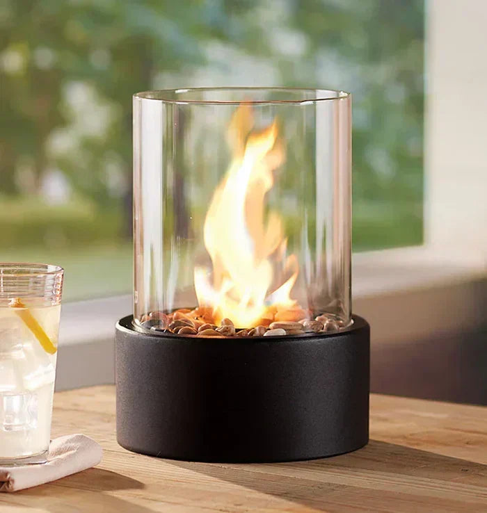 Trendy & Tragbare Tischfeuer Laterne - GlowLuxe