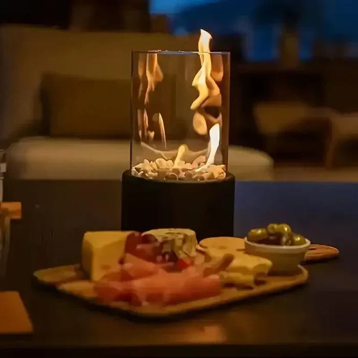 Trendy & Tragbare Tischfeuer Laterne - GlowLuxe