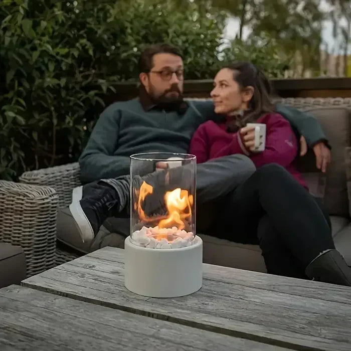 Trendy & Tragbare Tischfeuer Laterne - GlowLuxe