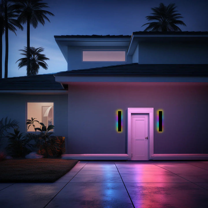 Zenith – Kompakte LED-Wandleuchten mit Bügelverschluss aus Metall für den Innen- und Außenbereich, modernes Design für Garten und Halle