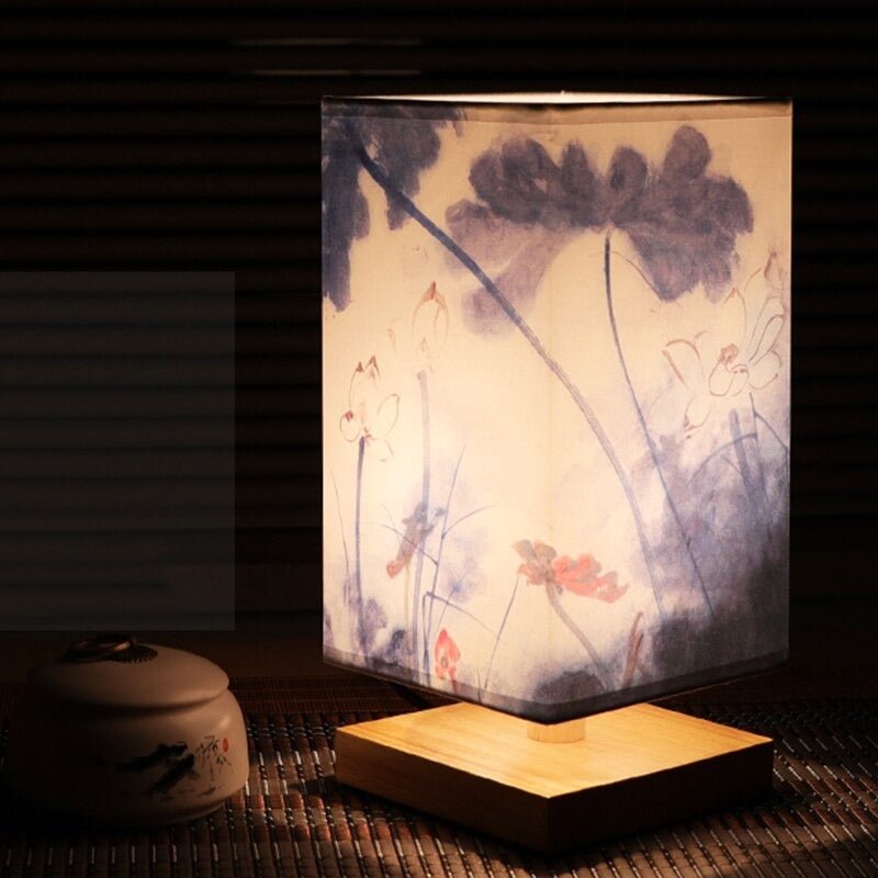 Papier Tischlampe | Japanisch Skandinavischer Stil | Warmes Licht