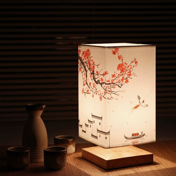 Papier Tischlampe | Japanisch Skandinavischer Stil | Warmes Licht