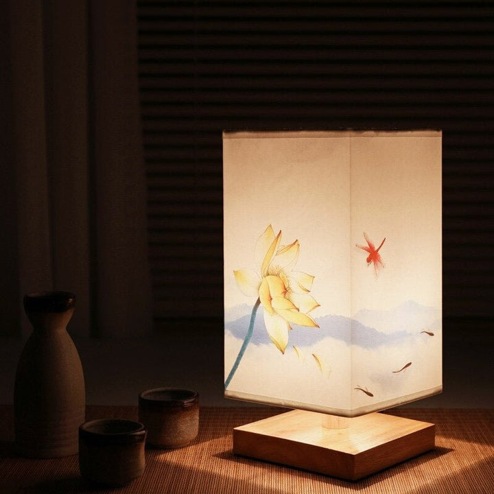 Papier Tischlampe | Japanisch Skandinavischer Stil | Warmes Licht