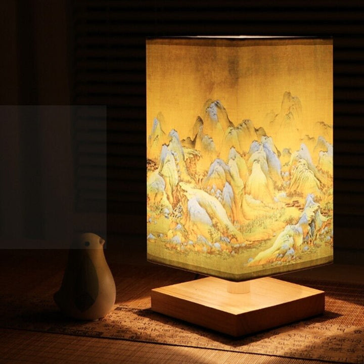 Papier Tischlampe | Japanisch Skandinavischer Stil | Warmes Licht
