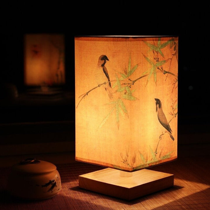 Papier Tischlampe | Japanisch Skandinavischer Stil | Warmes Licht