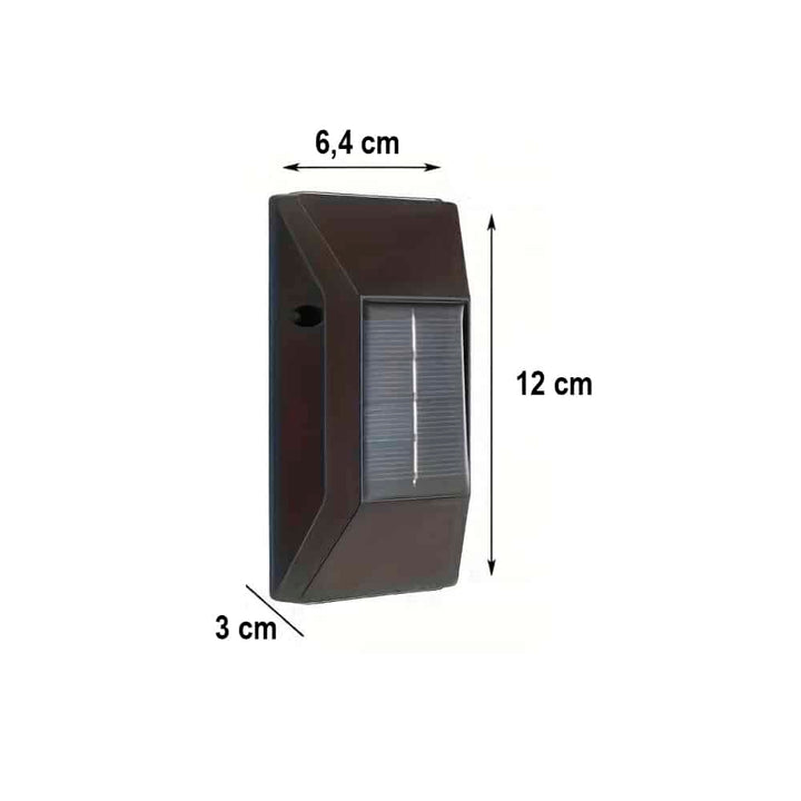 LED-Solarzellen-Wandlicht (Up-Downlight), 2 Stück. Schwarz