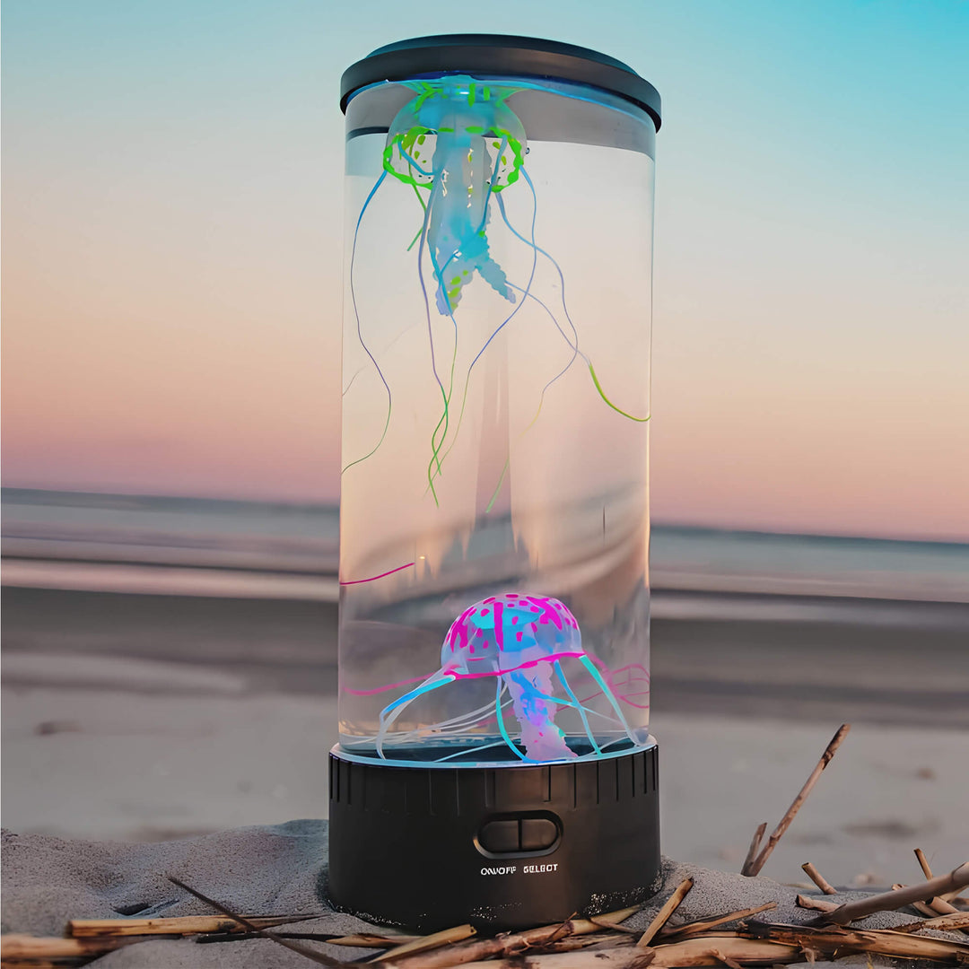 Beruhigende LED Quallen Tischlampe