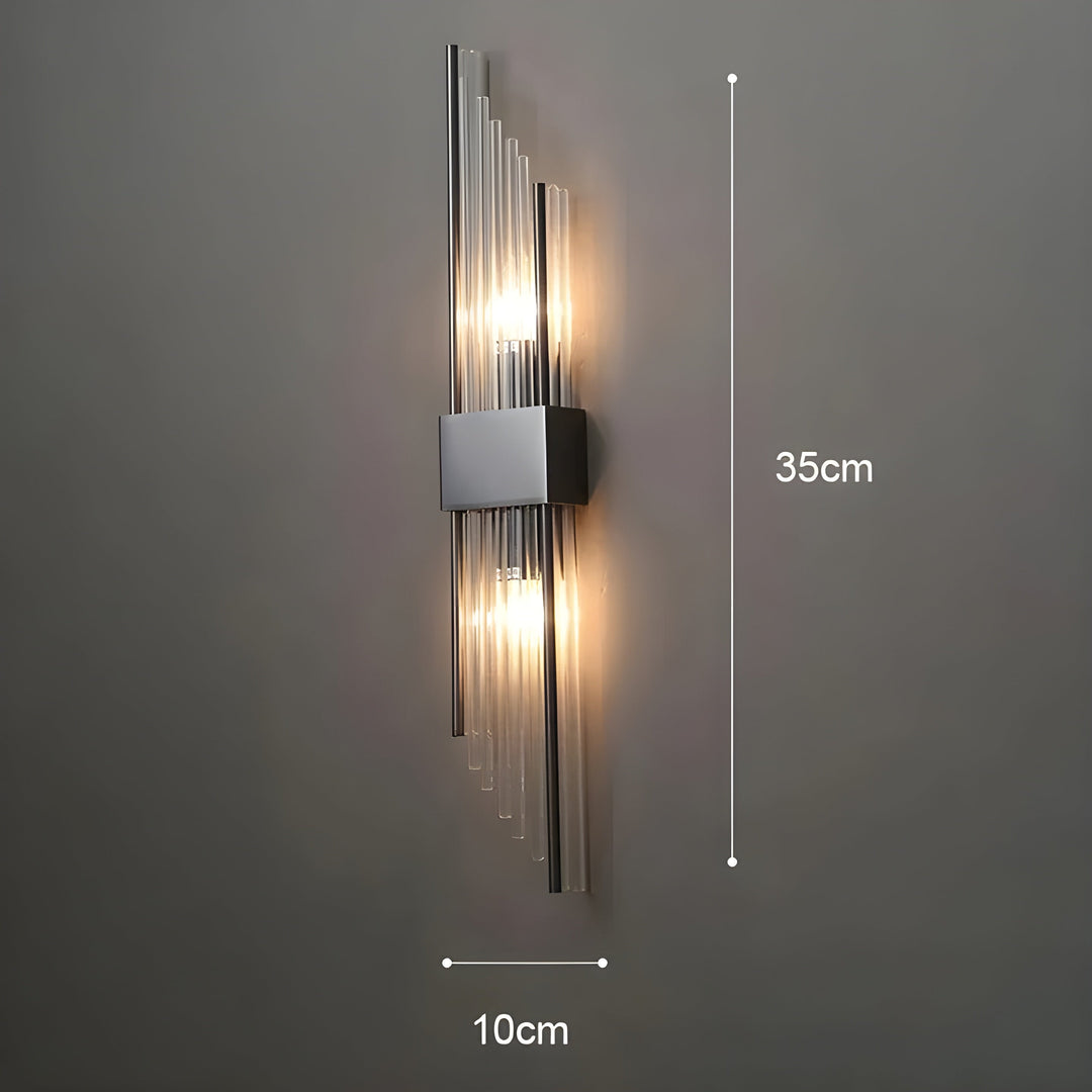 Wandleuchte mit Kristalleffekt – Elegantes Design mit goldenen Akzenten