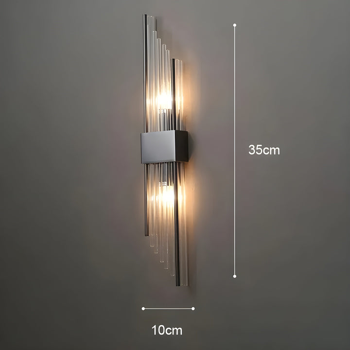 Wandleuchte mit Kristalleffekt – Elegantes Design mit goldenen Akzenten