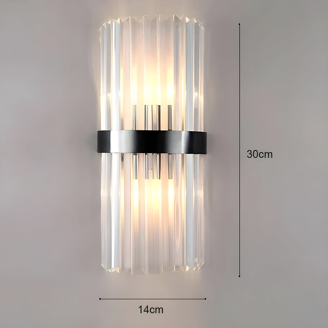 Wandleuchte mit Kristalleffekt – Elegantes Design mit goldenen Akzenten