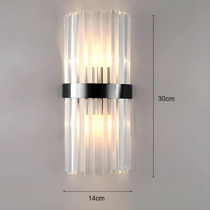 Wandleuchte mit Kristalleffekt – Elegantes Design mit goldenen Akzenten