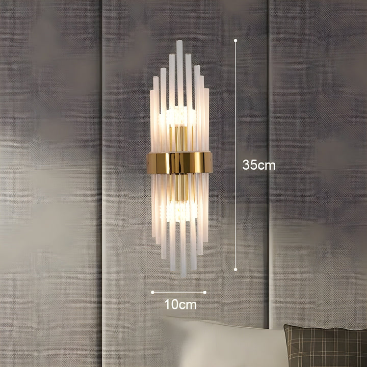 Wandleuchte mit Kristalleffekt – Elegantes Design mit goldenen Akzenten