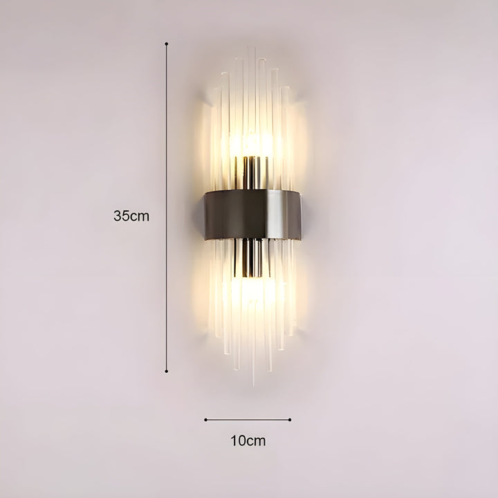 Wandleuchte mit Kristalleffekt – Elegantes Design mit goldenen Akzenten