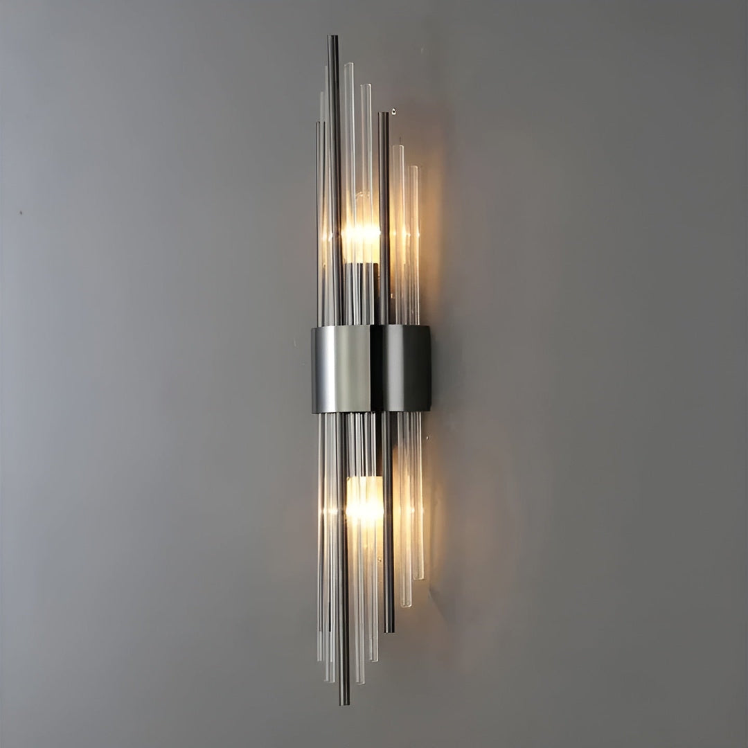 Wandleuchte mit Kristalleffekt – Elegantes Design mit goldenen Akzenten