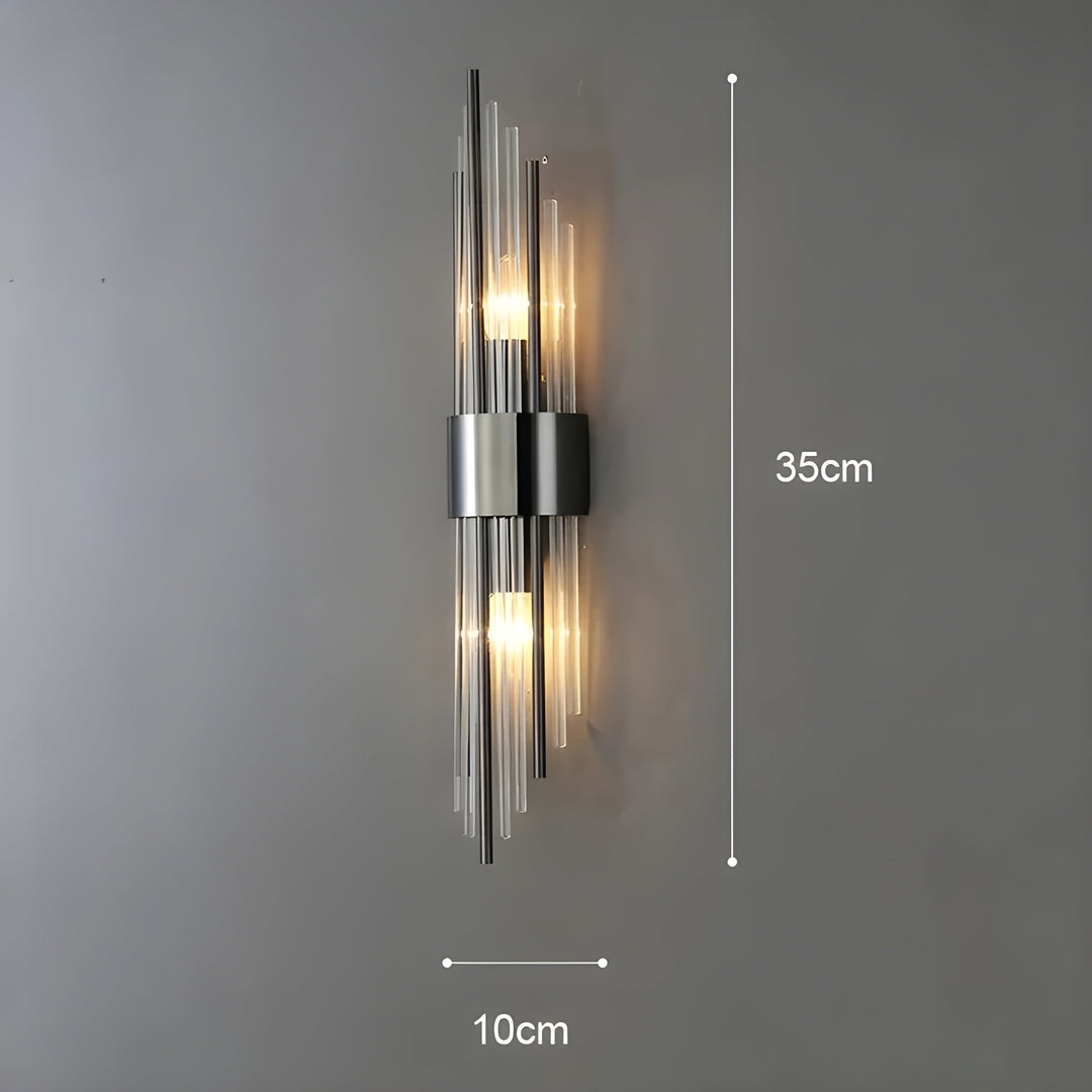 Wandleuchte mit Kristalleffekt – Elegantes Design mit goldenen Akzenten