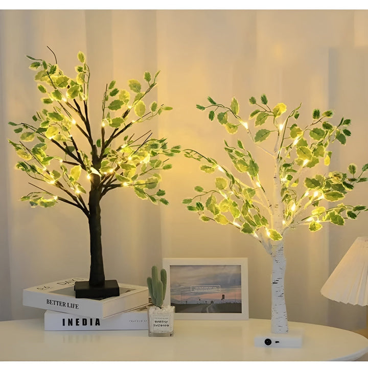 Magische BrightTree Tischlampe Elegantes Baumdesign mit warmem LED-Licht