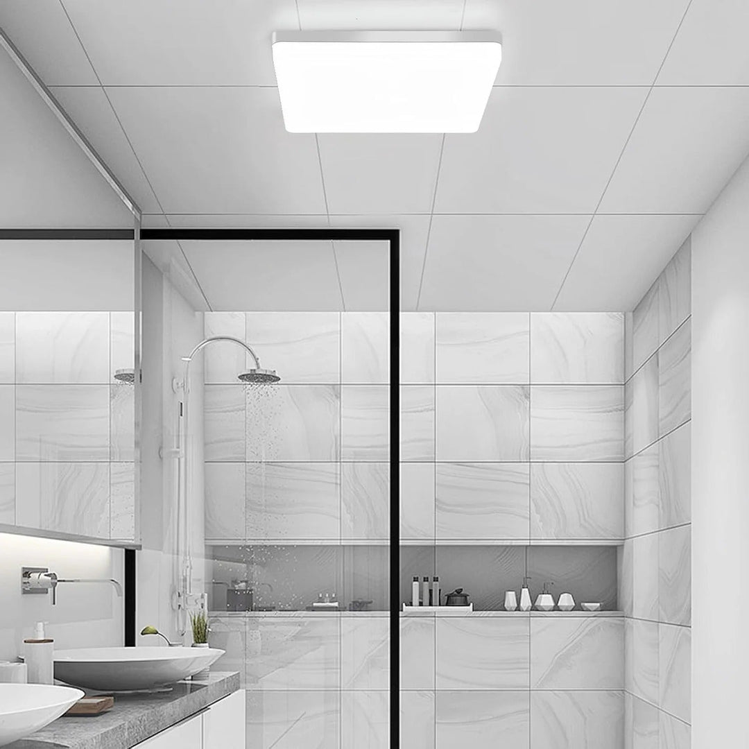 Quadratische LED-Deckenleuchte – Gleichmäßiges, Angenehmes Licht | Suitable für Wohnzimmer & Badezimmer