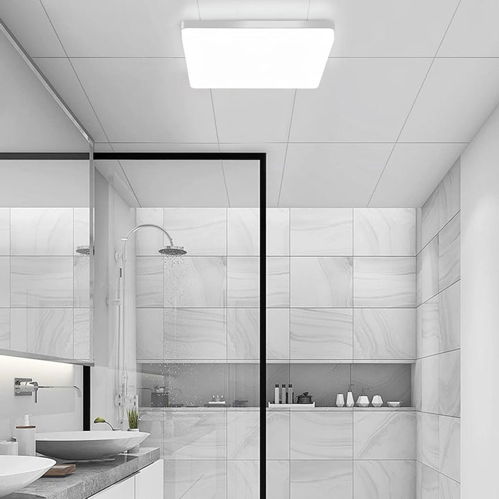Quadratische LED-Deckenleuchte – Gleichmäßiges, Angenehmes Licht | Suitable für Wohnzimmer & Badezimmer