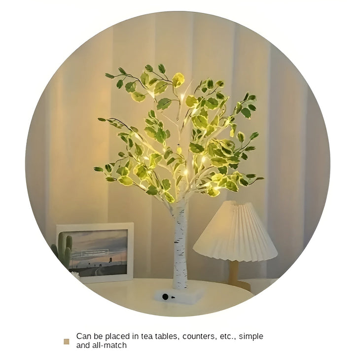 Magische BrightTree Tischlampe Elegantes Baumdesign mit warmem LED-Licht