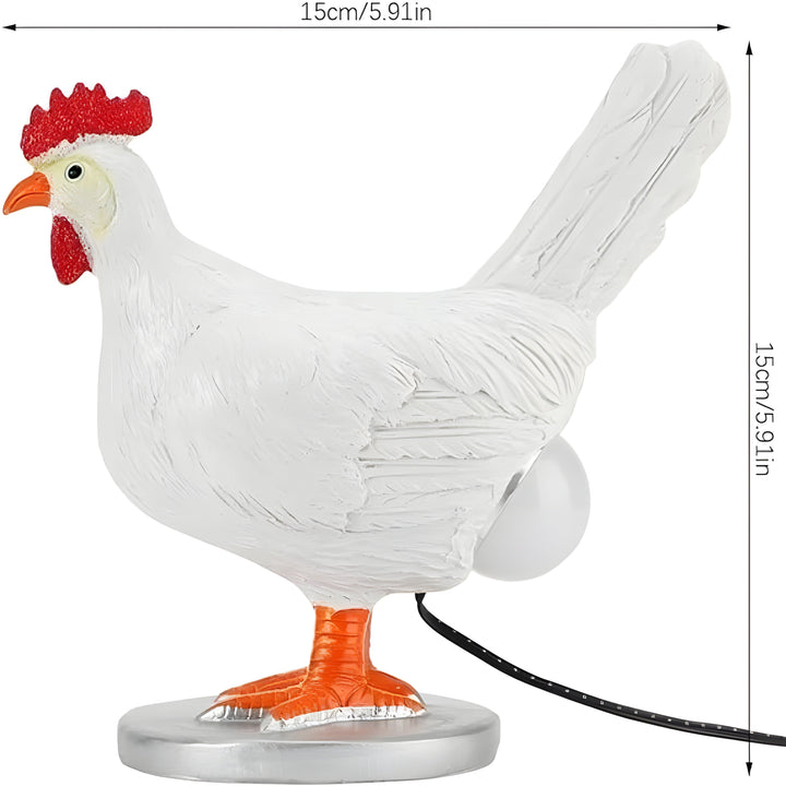 EggGlow Tischlampe Charmante Hühnerform mit warmem LED-Licht