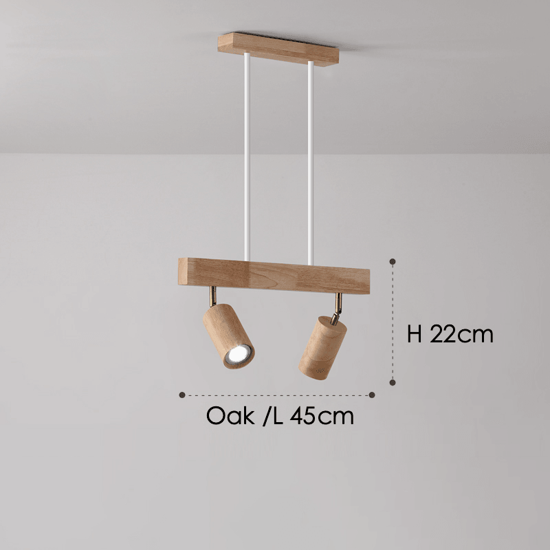 Verstellbare Holz-Deckenlampe Minimalistisch Massives Holz