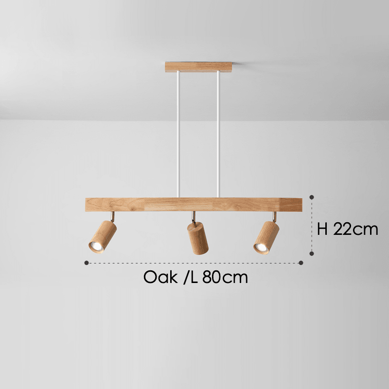 Verstellbare Holz-Deckenlampe Minimalistisch Massives Holz