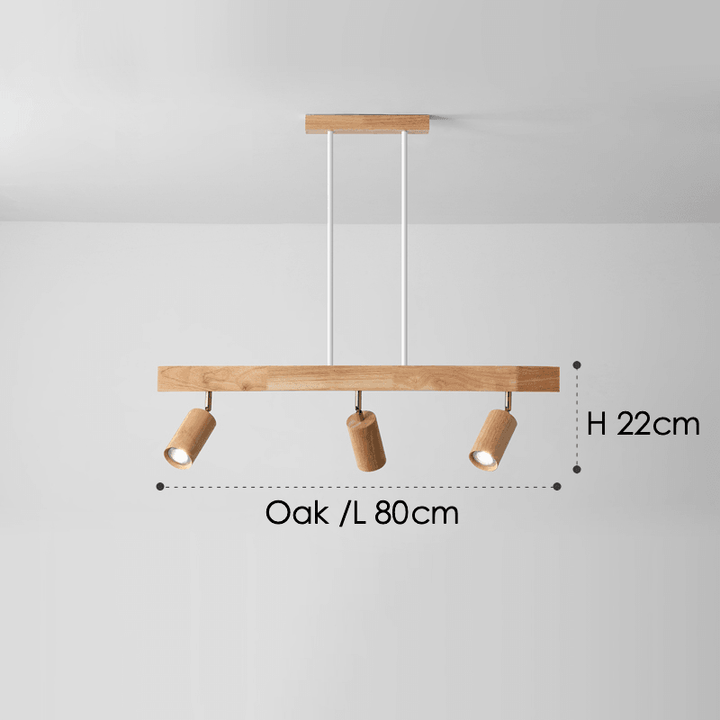 Verstellbare Holz-Deckenlampe Minimalistisch Massives Holz