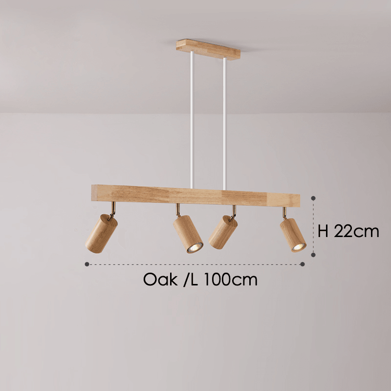 Verstellbare Holz-Deckenlampe Minimalistisch Massives Holz