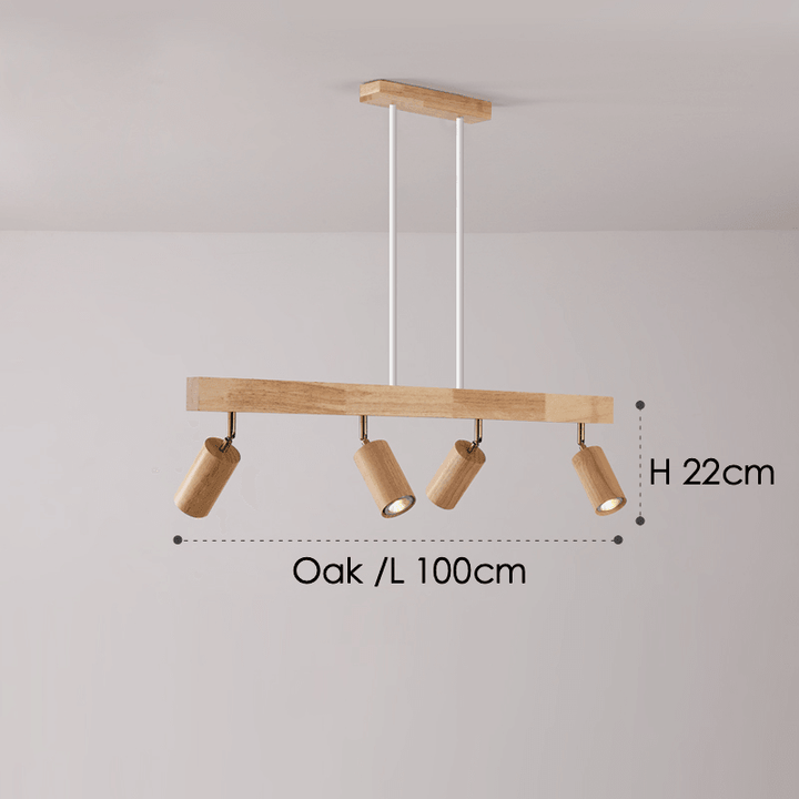 Verstellbare Holz-Deckenlampe Minimalistisch Massives Holz