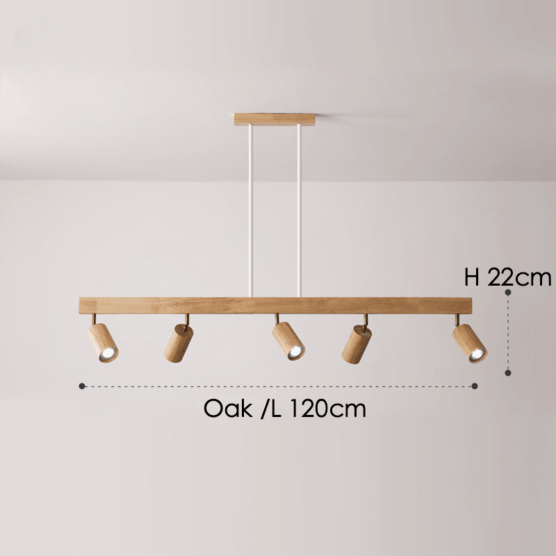 Verstellbare Holz-Deckenlampe Minimalistisch Massives Holz