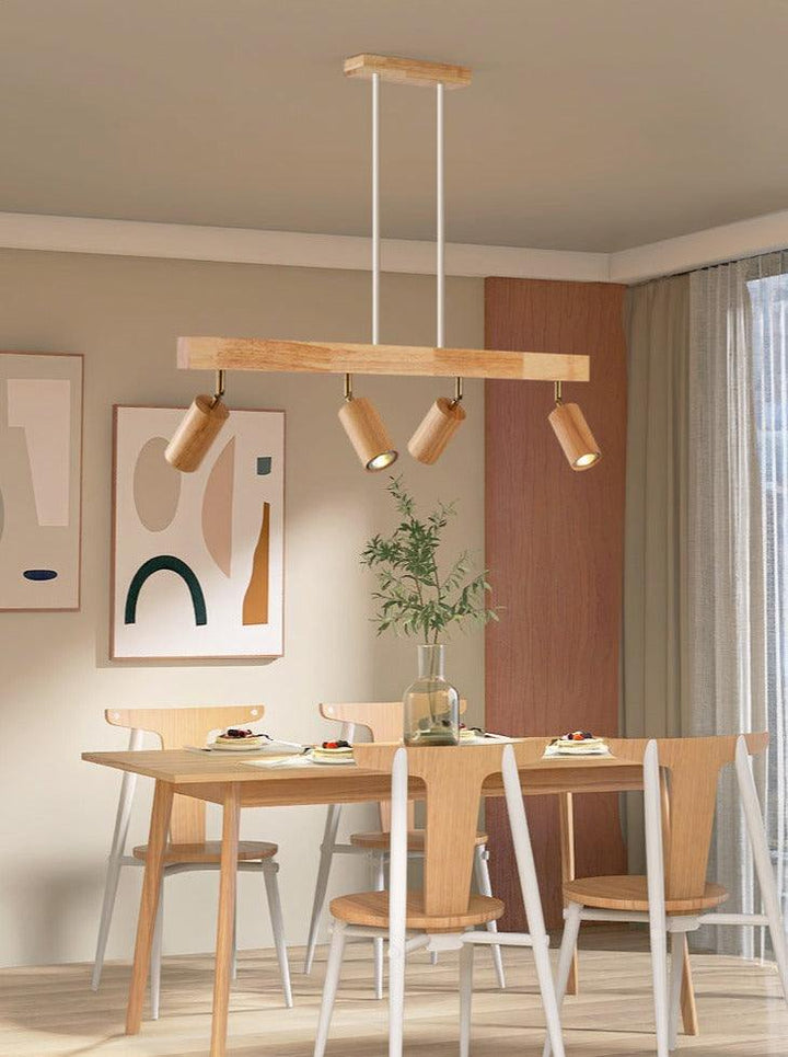 Verstellbare Holz-Deckenlampe Minimalistisch Massives Holz